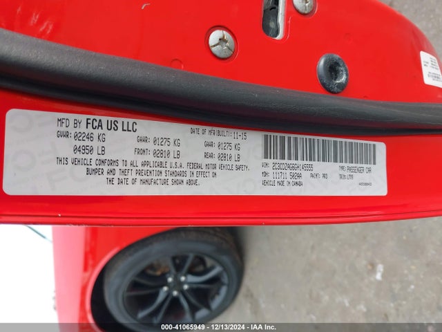 Dodge Challenger Sxt 2016 2C3CDZAG6GH145555 Image 9