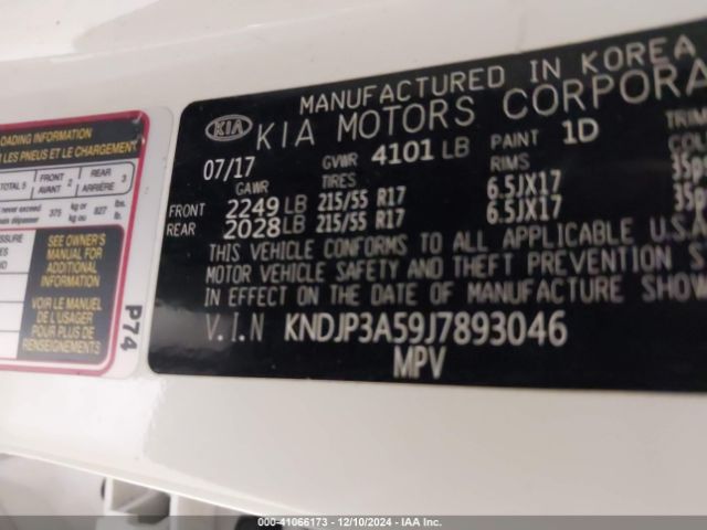 KNDJP3A59J7893046 KIA SOUL +