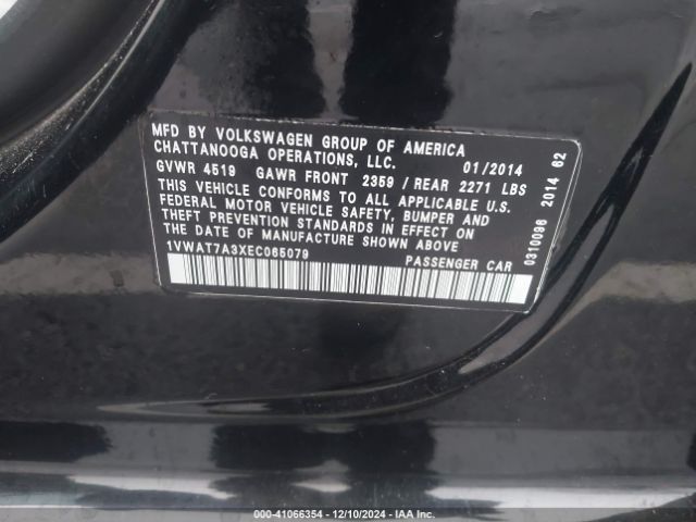 1VWAT7A3XEC065079 Volkswagen Passat 1.8t S