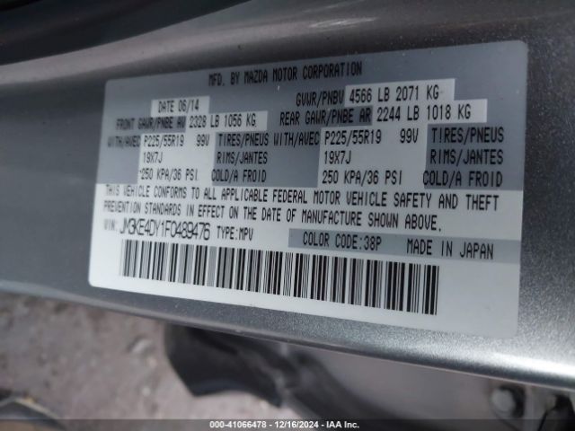 JM3KE4DY1F0489476 Mazda Cx-5 Grand Touring