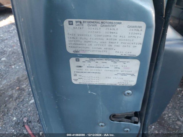 1987 CADILLAC BROUGHAM 1G6DW51Y2H9736272 Photo 8