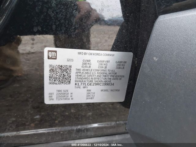 KL77LGE29RC199034 Chevrolet Trax Fwd 1rs