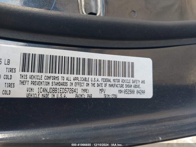 1C4NJDBB1ED572641 Jeep Compass Sport