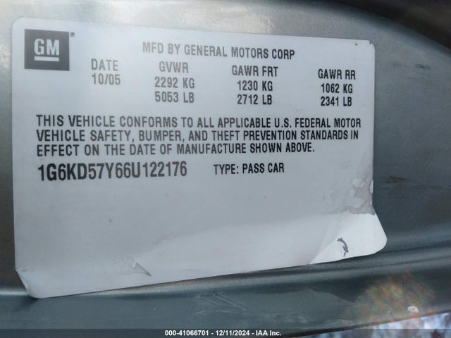 2006 CADILLAC DTS 1G6KD57Y66U122176 Photo 8