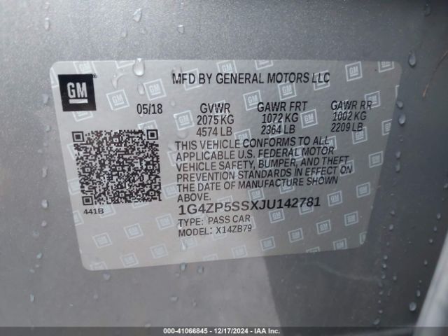 1G4ZP5SSXJU142781 Buick Lacrosse Essence