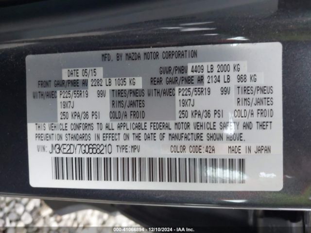 JM3KE2DY7G0668210 Mazda Cx-5 Grand Touring