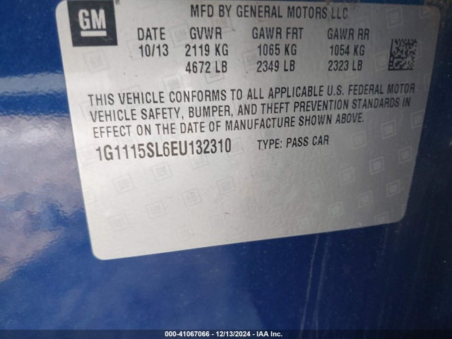 1G1115SL6EU132310 Chevrolet IMPALA 1LT
