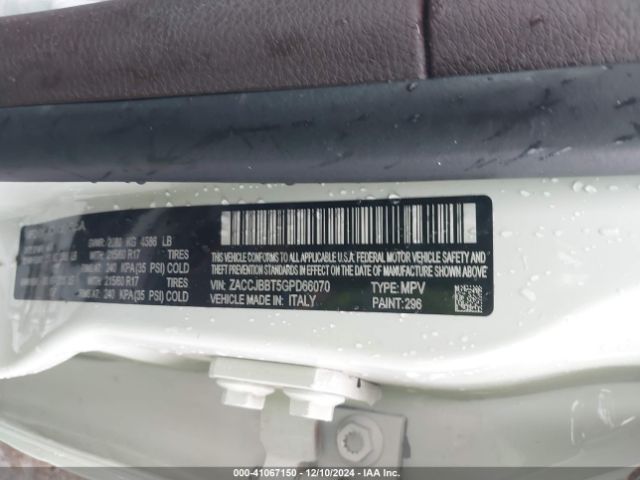 ZACCJBBT5GPD66070 Jeep Renegade Latitude