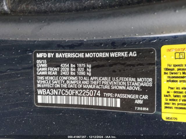 WBA3N7C50FK225074 BMW 428i