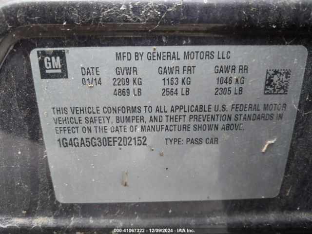 1G4GA5G30EF202152 Buick Lacrosse