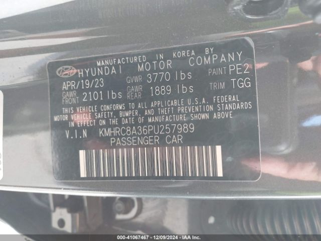 KMHRC8A36PU257989 Hyundai Venue Sel