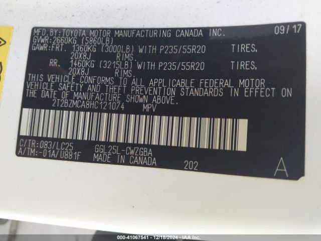 2T2BZMCA8HC121074 Lexus Rx 350 F Sport