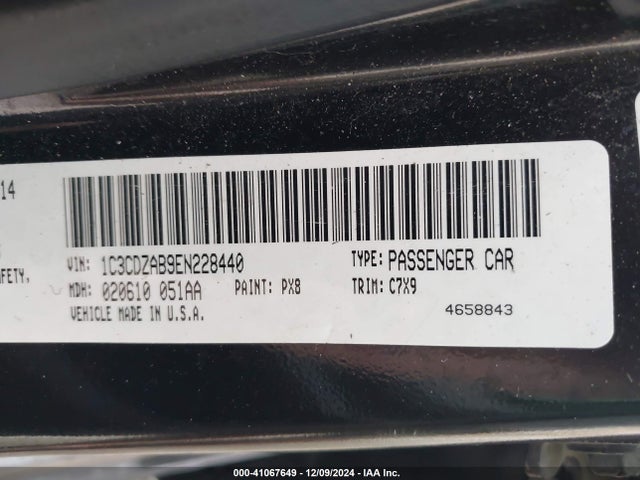 1C3CDZAB9EN228440 Dodge AVENGER SE