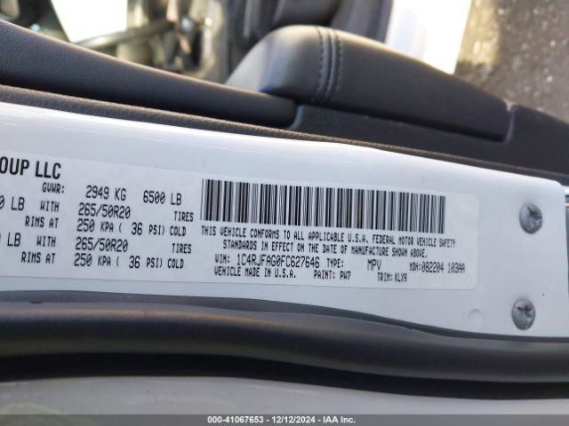 1C4RJFAG0FC627646 Jeep Grand Cherokee Altitude