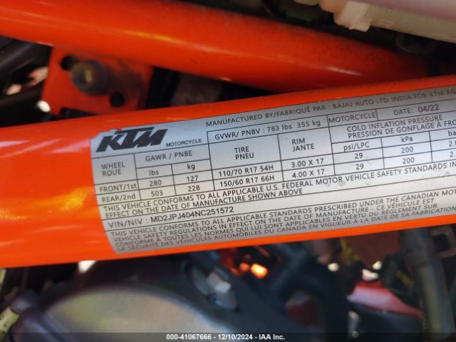 2022 KTM 390 MD2JPJ404NC251572 Photo 9