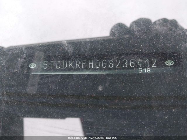 5TDDKRFH0GS236412 Toyota Highlander Limited V6