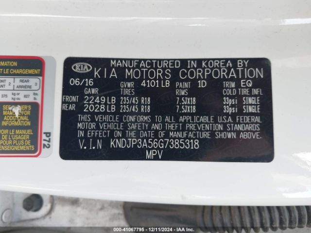 KNDJP3A56G7385318 KIA SOUL +