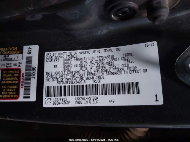 5TFDW5F10EX342818 Toyota Tundra Sr5 5.7l V8