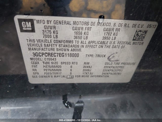 Chevrolet Silverado 1500 1lt 2014 3GCPCREC7EG118000 Image 9