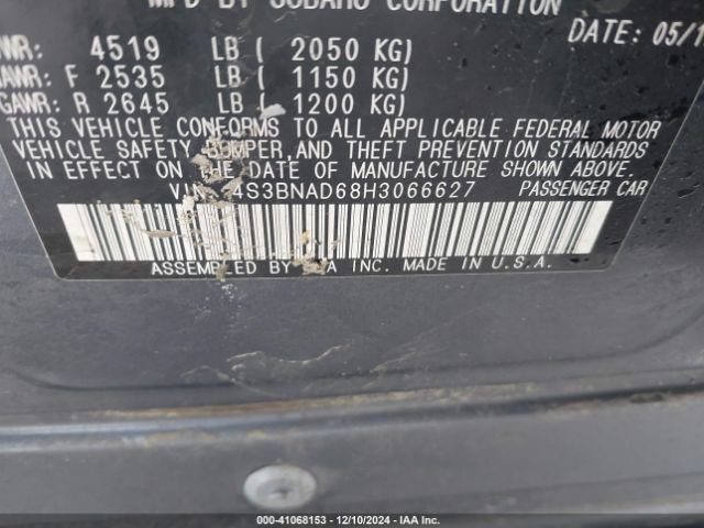 4S3BNAD68H3066627 Subaru Legacy 2.5i Premium