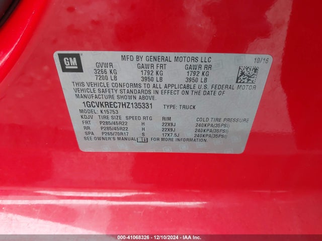 Chevrolet Silverado 1500 2lt 2017 1GCVKREC7HZ135331 Image 9