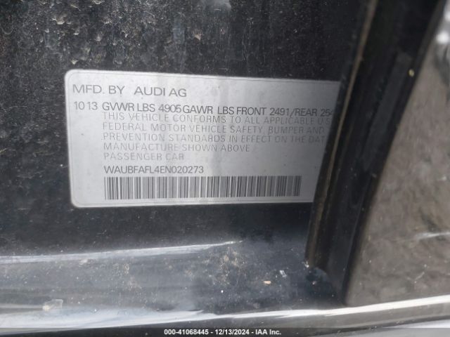 WAUBFAFL4EN020273 Audi A4 2.0t Premium