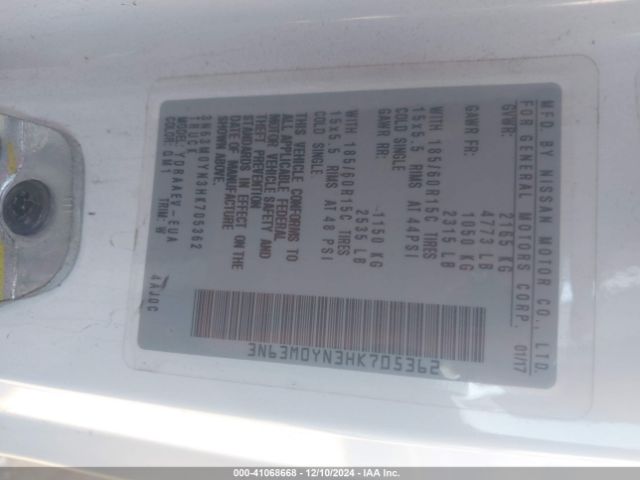 3N63M0YN3HK705362 Chevrolet City Express 1ls