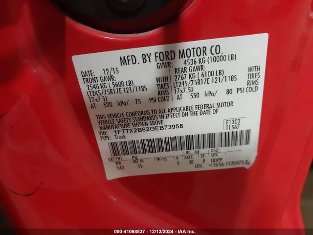 Ford F-250 Xl 2016 1FT7X2B62GEB73958 Image 9
