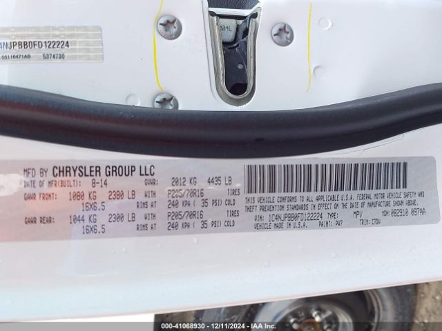 1C4NJPBB0FD122224 Jeep Patriot Sport