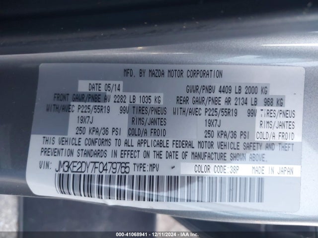 Mazda Cx-5 Grand Touring 2015 JM3KE2DY7F0479765 Image 9