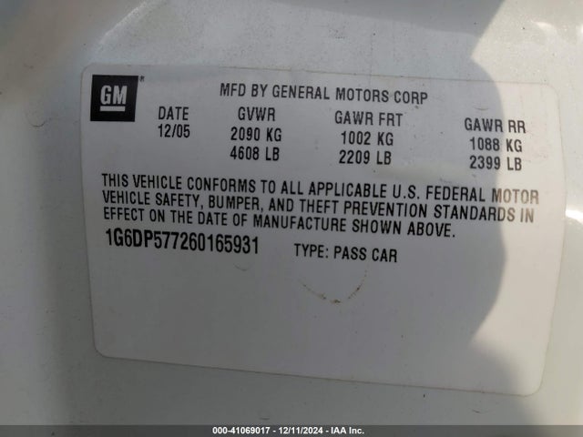 2006 CADILLAC CTS 1G6DP577260165931 Photo 8