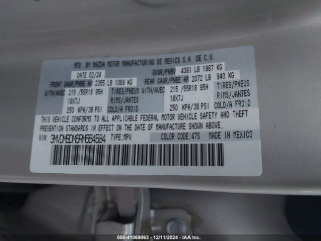 3MVDMBDM6RM664584 Mazda Cx-30 2.5 S Premium Package