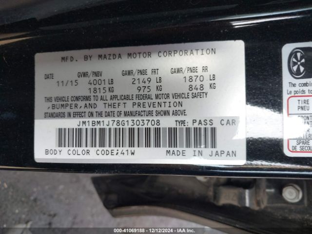 JM1BM1J78G1303708 Mazda Mazda3 I Sport