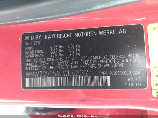 2012 MINI COOPER S COUNTRYMAN WMWZC5C56CWL62092 Photo 8