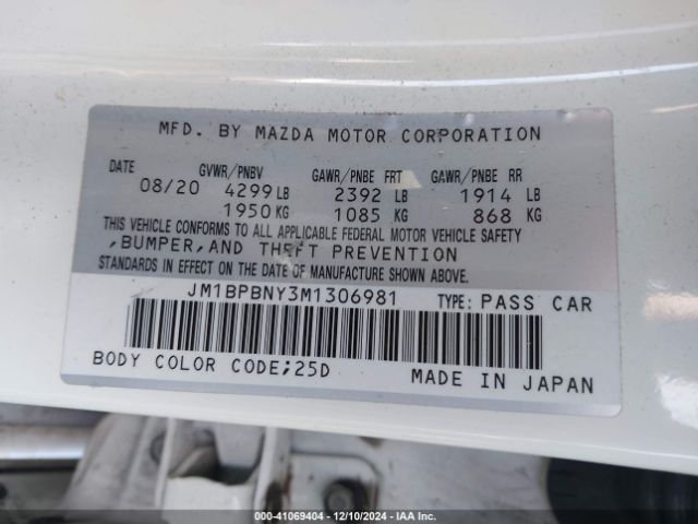 JM1BPBNY3M1306981 Mazda Mazda3 2.5 Turbo Premium Plus