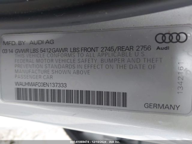 WAUHMAFC0EN137333 Audi A6 3.0 Tdi Premium Plus
