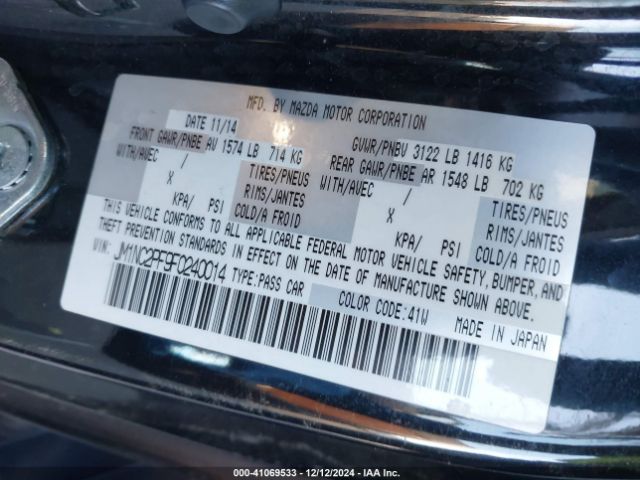 JM1NC2PF9F0240014 Mazda Mx-5 Miata Grand Touring