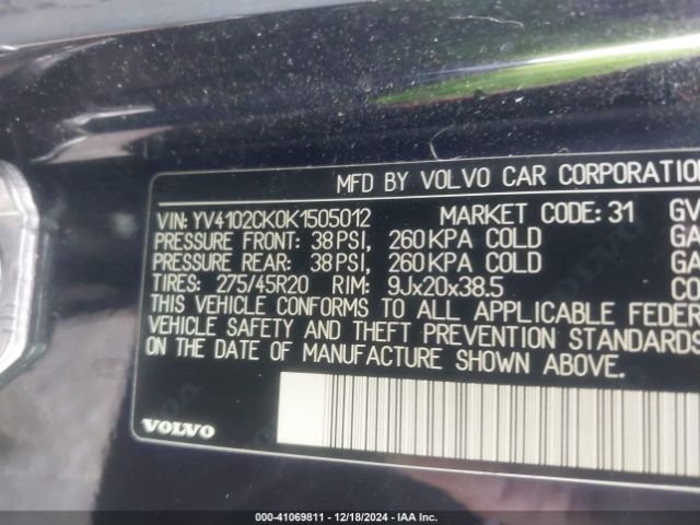 YV4102CK0K1505012 Volvo Xc90 T5 Momentum