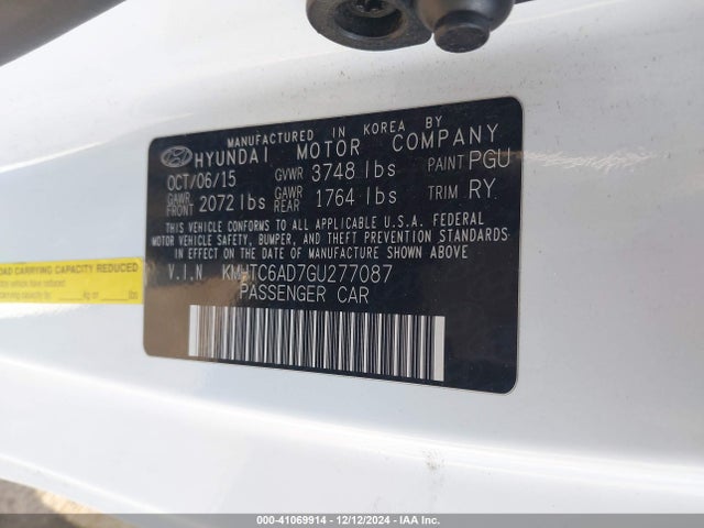 Hyundai Veloster 2016 KMHTC6AD7GU277087 Image 9