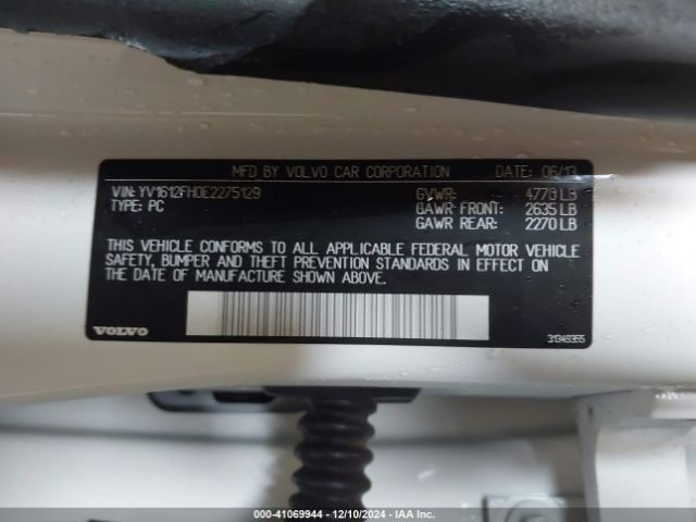 YV1612FH0E2275129 Volvo S60 T5