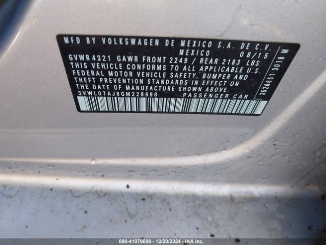 3VWL07AJ8GM228698 Volkswagen Jetta 1.8t Sel