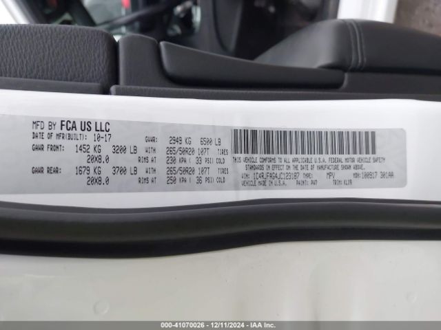 1C4RJFAG4JC123187 Jeep Grand Cherokee Altitude 4x4