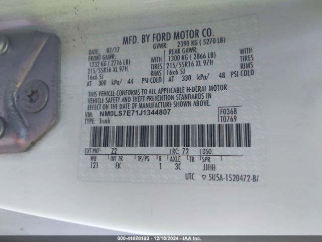 NM0LS7E71J1344807 Ford Transit Connect Xl