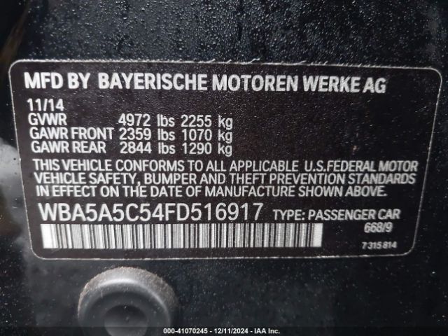 WBA5A5C54FD516917 BMW 528I