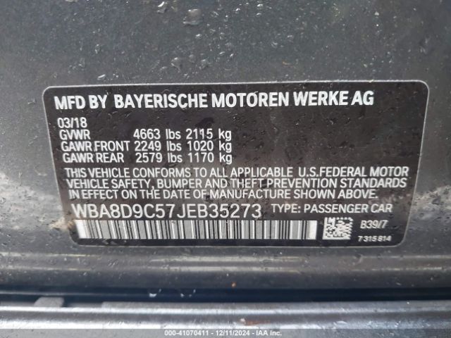 WBA8D9C57JEB35273 BMW 330i Xdrive