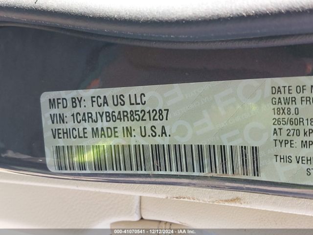 1C4RJYB64R8521287 Jeep Grand Cherokee 4xe