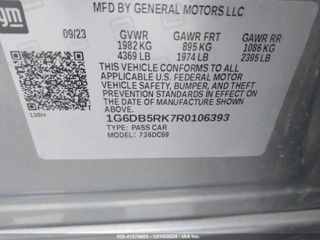 1G6DB5RK7R0106393 Cadillac Ct4 Premium Luxury