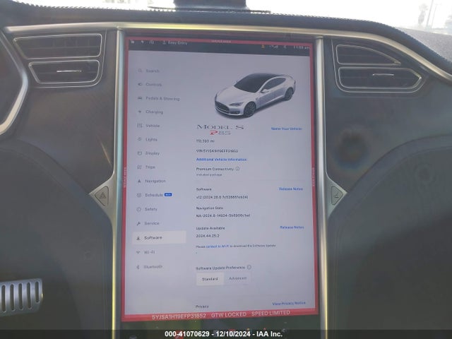Tesla Model S P85 2014 5YJSA1H19EFP31852 Image 15