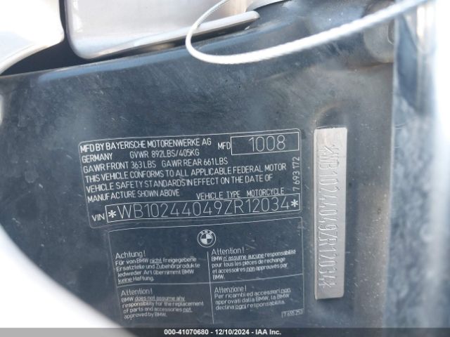 2009 BMW F800 WB10244049ZR12034 Photo 9