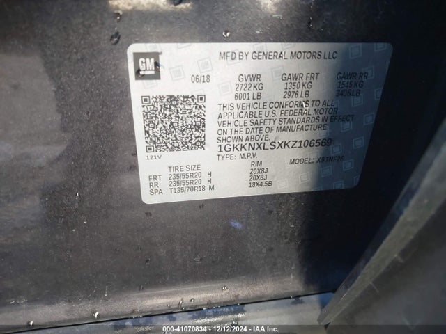 1GKKNXLSXKZ106569 GMC Acadia Denali